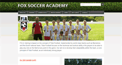 Desktop Screenshot of foxsocceracademy.com