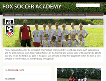 Tablet Screenshot of foxsocceracademy.com